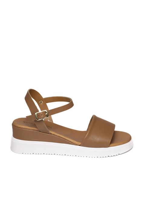 Tan leather sandal YUNA MARSELLA | FZ3-02VIT-CUOIO